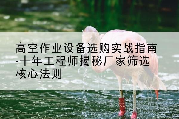 花都剪叉式升降机厂家-高空作业设备选购实战指南-十年工程师揭秘厂家筛选核心法则